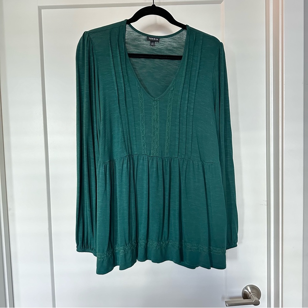 Torrid Peplum Balloon Sleeve Top